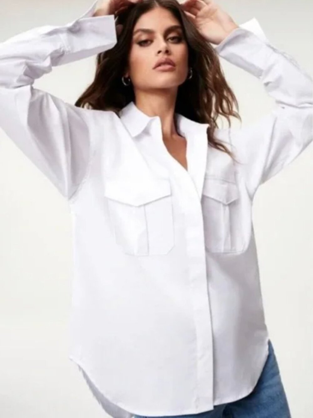 Good American Button-Down Shirt Size Medium